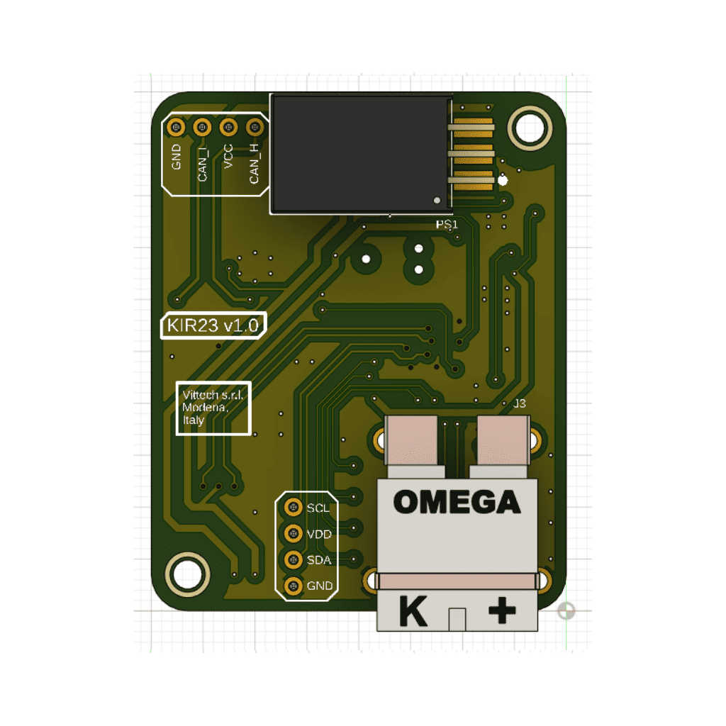 Scheda elettronica KIR23 - controller termocoppia infrarosso CAN bus - Nexilica - immagine 2